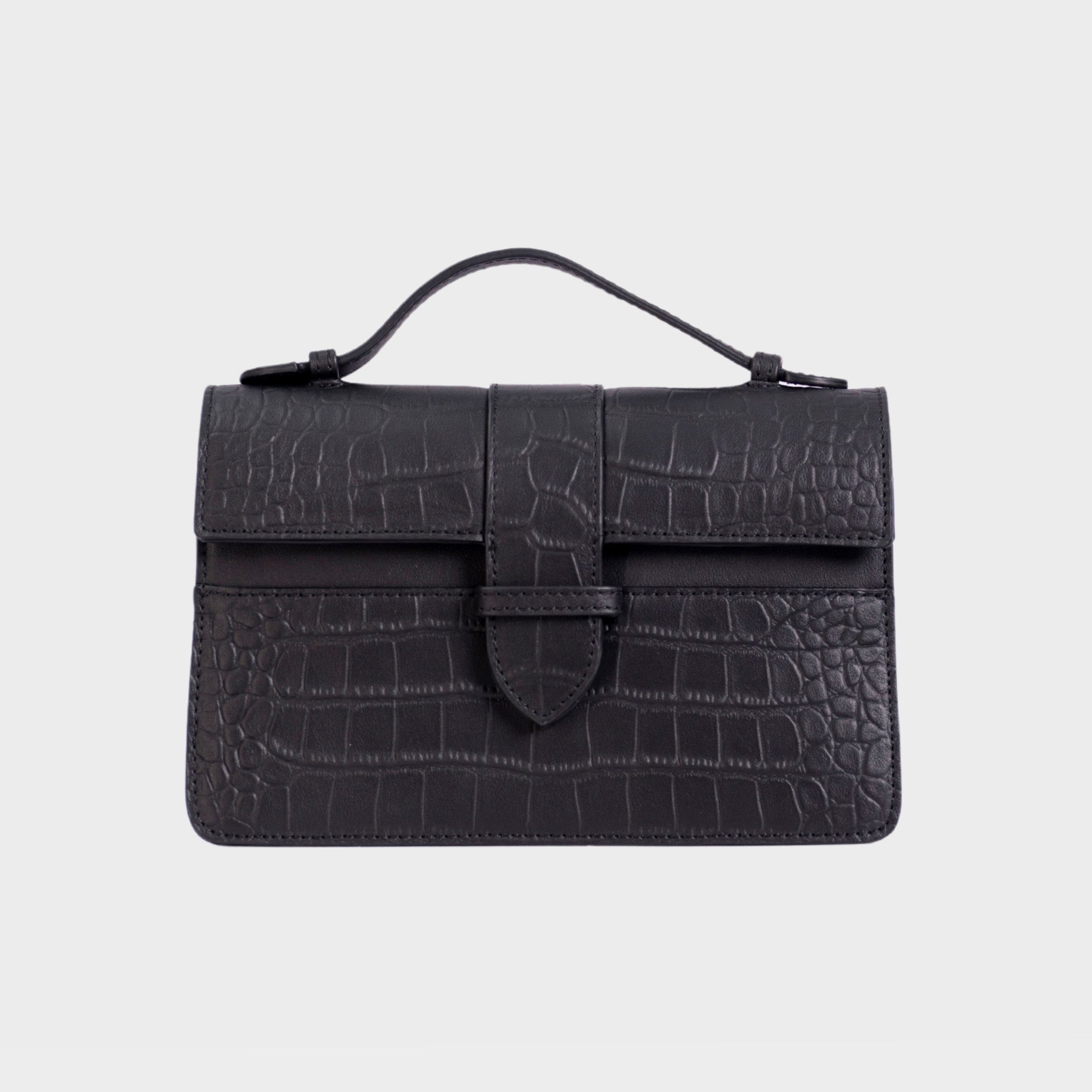 Bolsa Lille Croco Preta