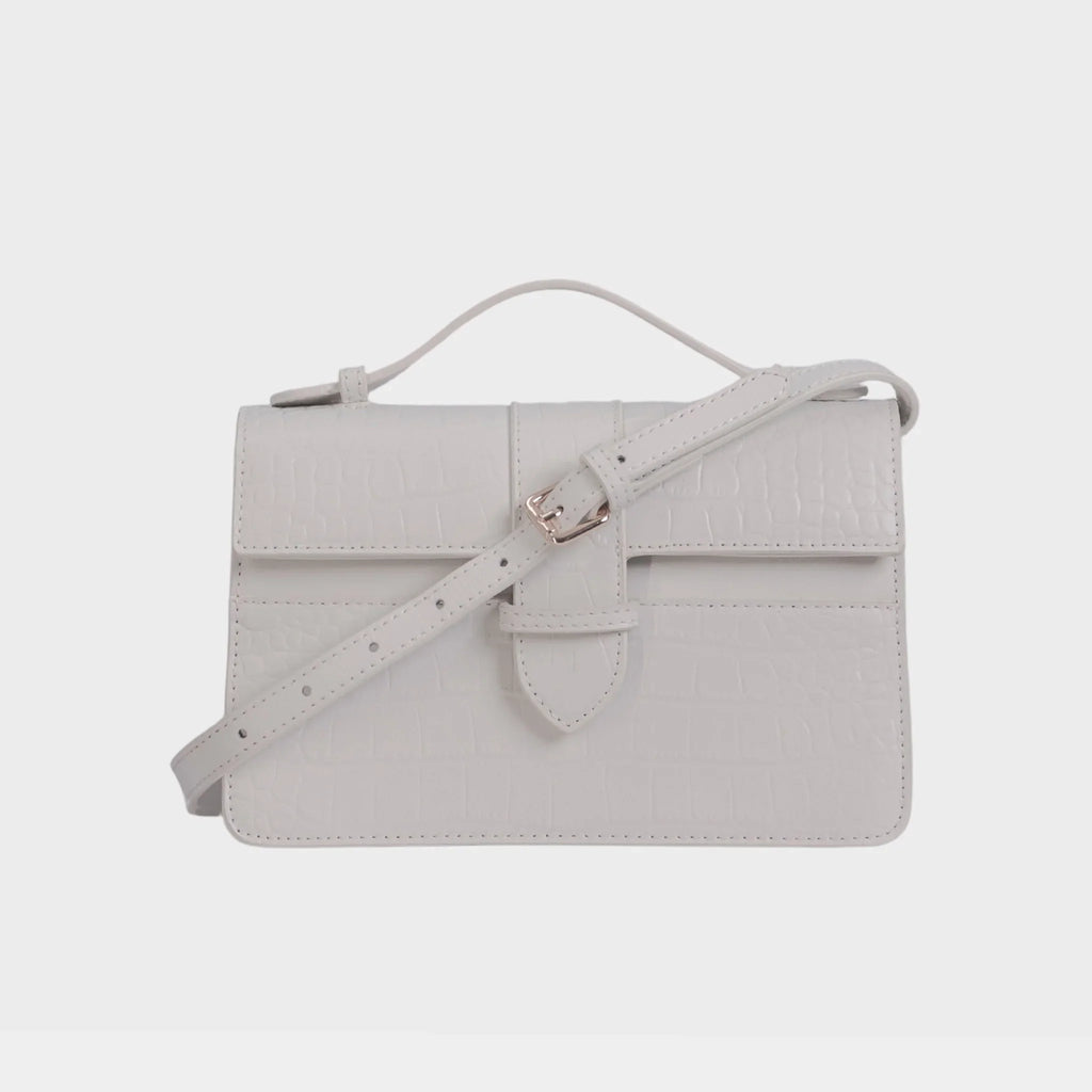Bolsa Lille Croco Branca