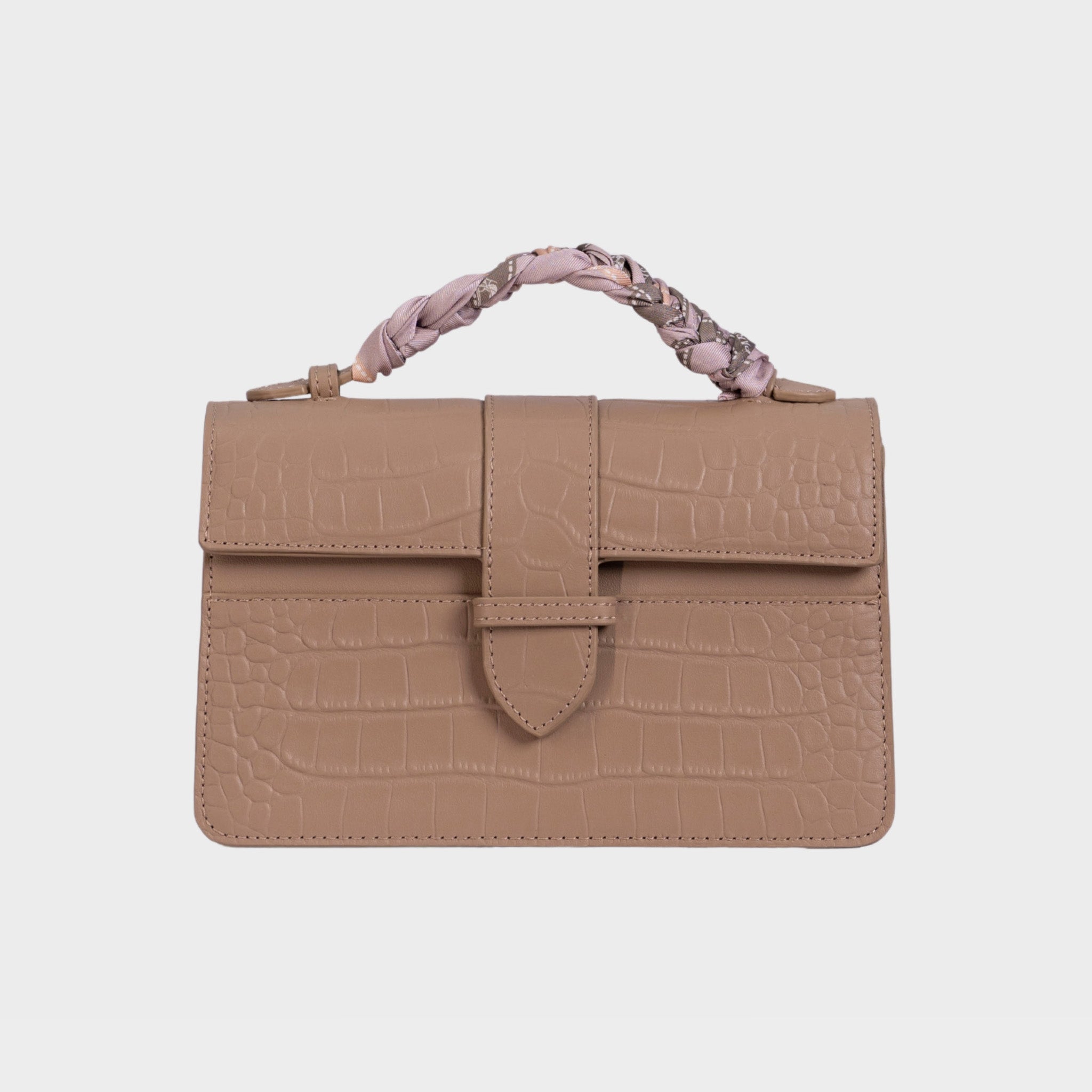 Bolsa Lille Croco Nude