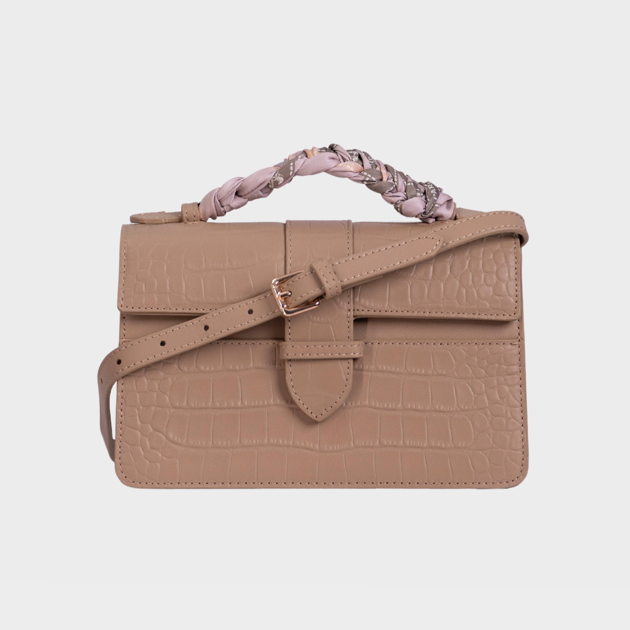 Bolsa Lille Croco Nude