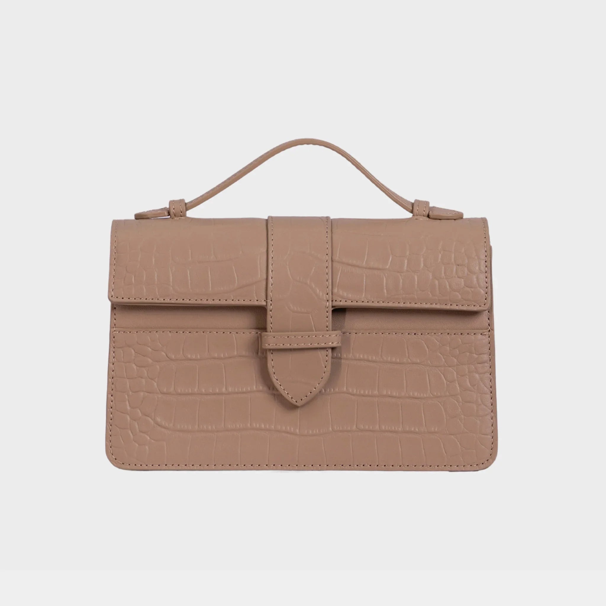 Bolsa Lille Croco Nude