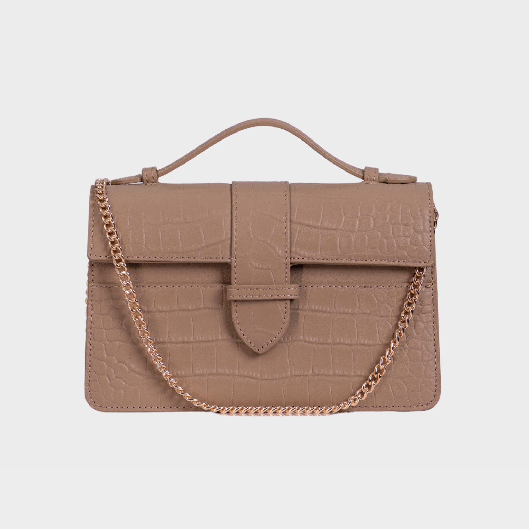 Bolsa Lille Croco Nude