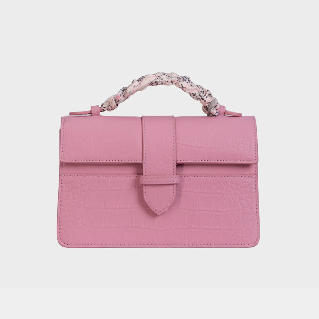 Bolsa Lille Croco Rosa