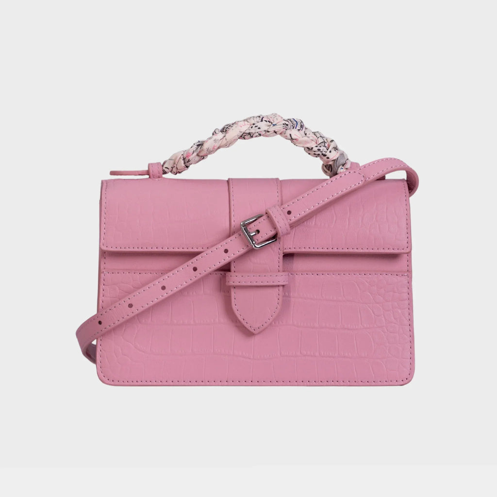 Bolsa Lille Croco Rosa