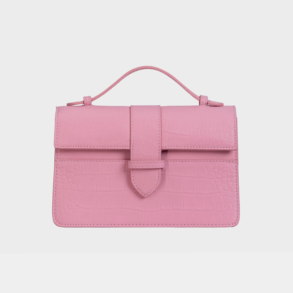 Bolsa Lille Croco Rosa