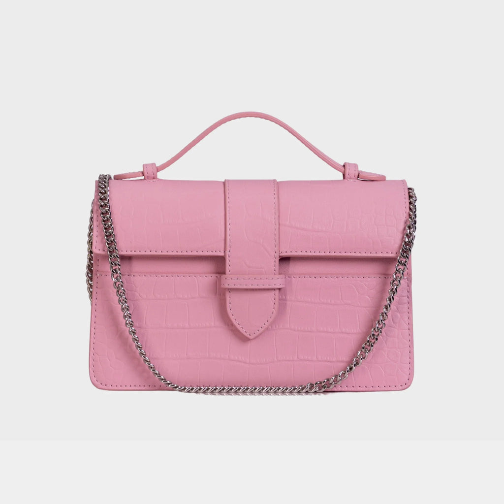 Bolsa Lille Croco Rosa