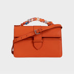 Bolsa Lille Laranja couro Epsom