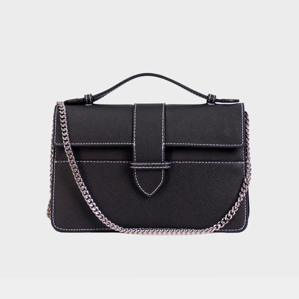 Bolsa Lille Preta couro Epsom