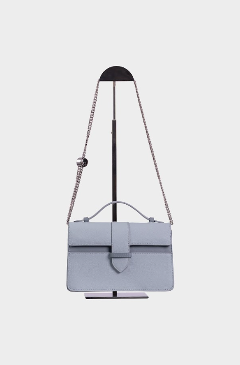 Bolsa Lille Azul couro Epsom