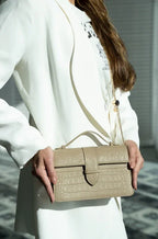 Bolsa Lille Croco Nude