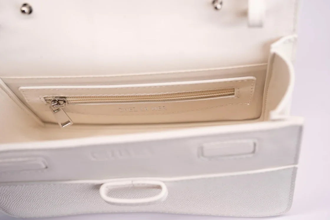 Bolsa Lille Branca couro Epsom