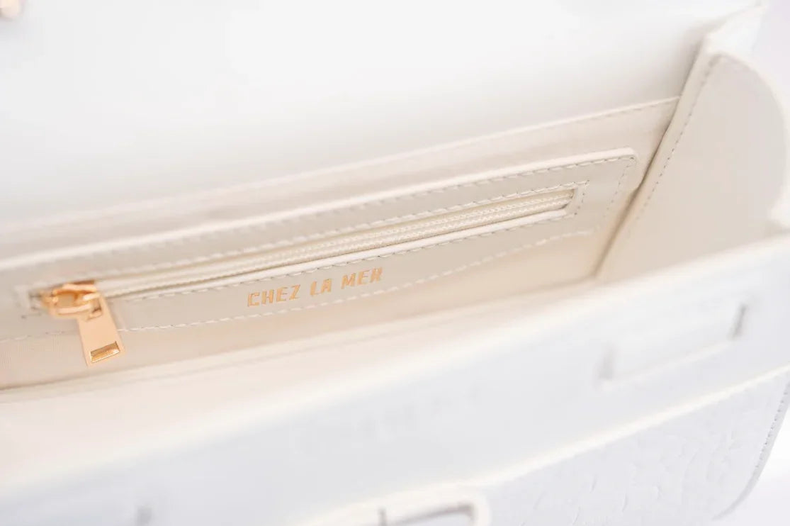 Bolsa Lille Croco Branca