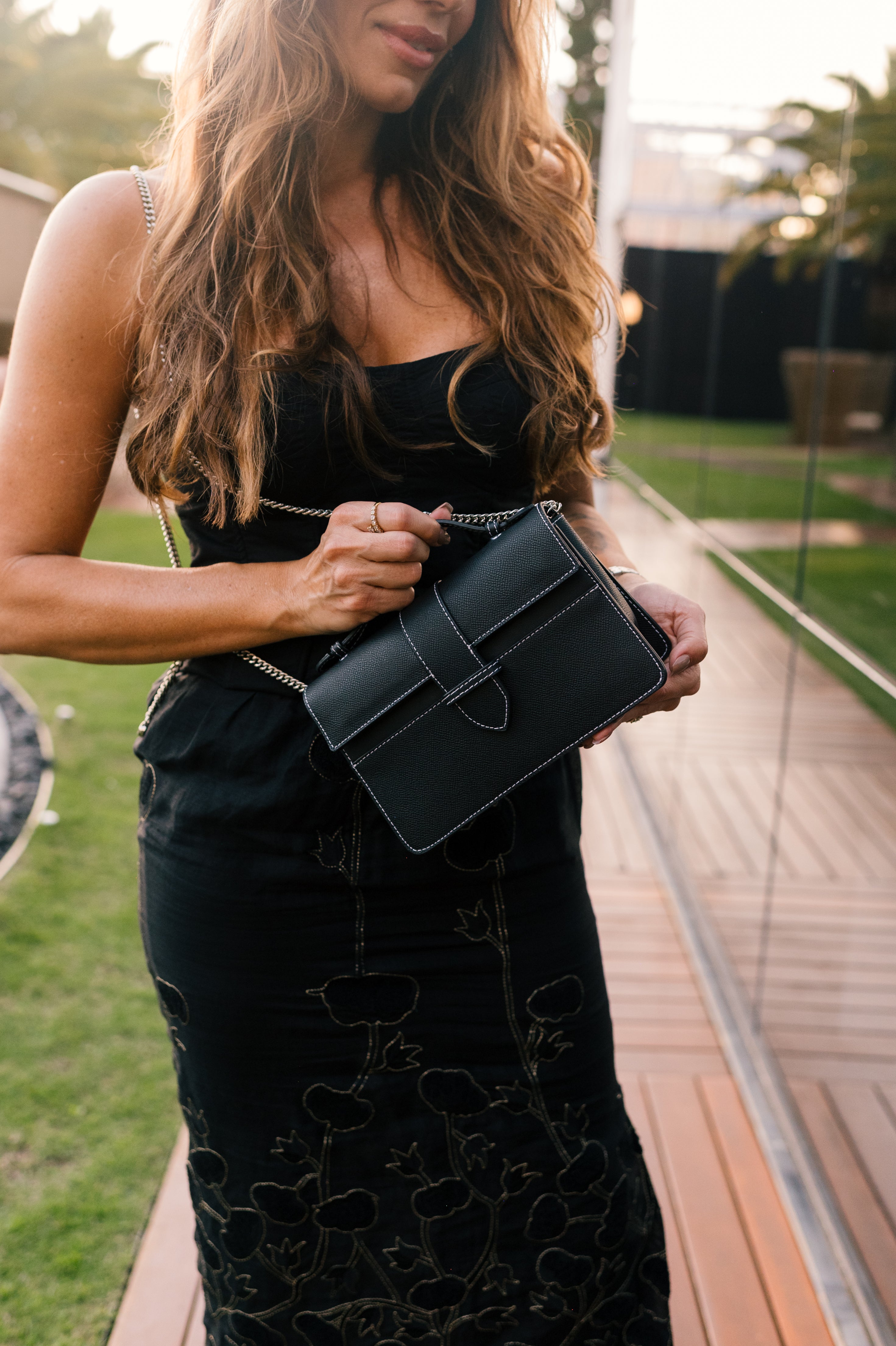 Bolsa Lille Preta couro Epsom