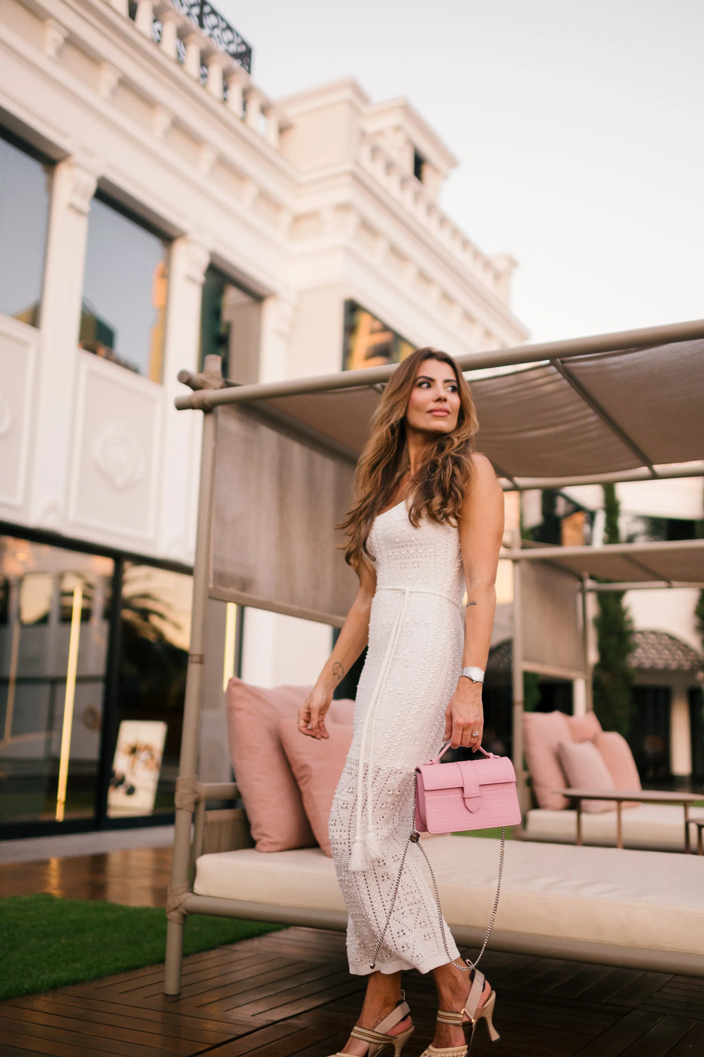 Bolsa Lille Croco Rosa