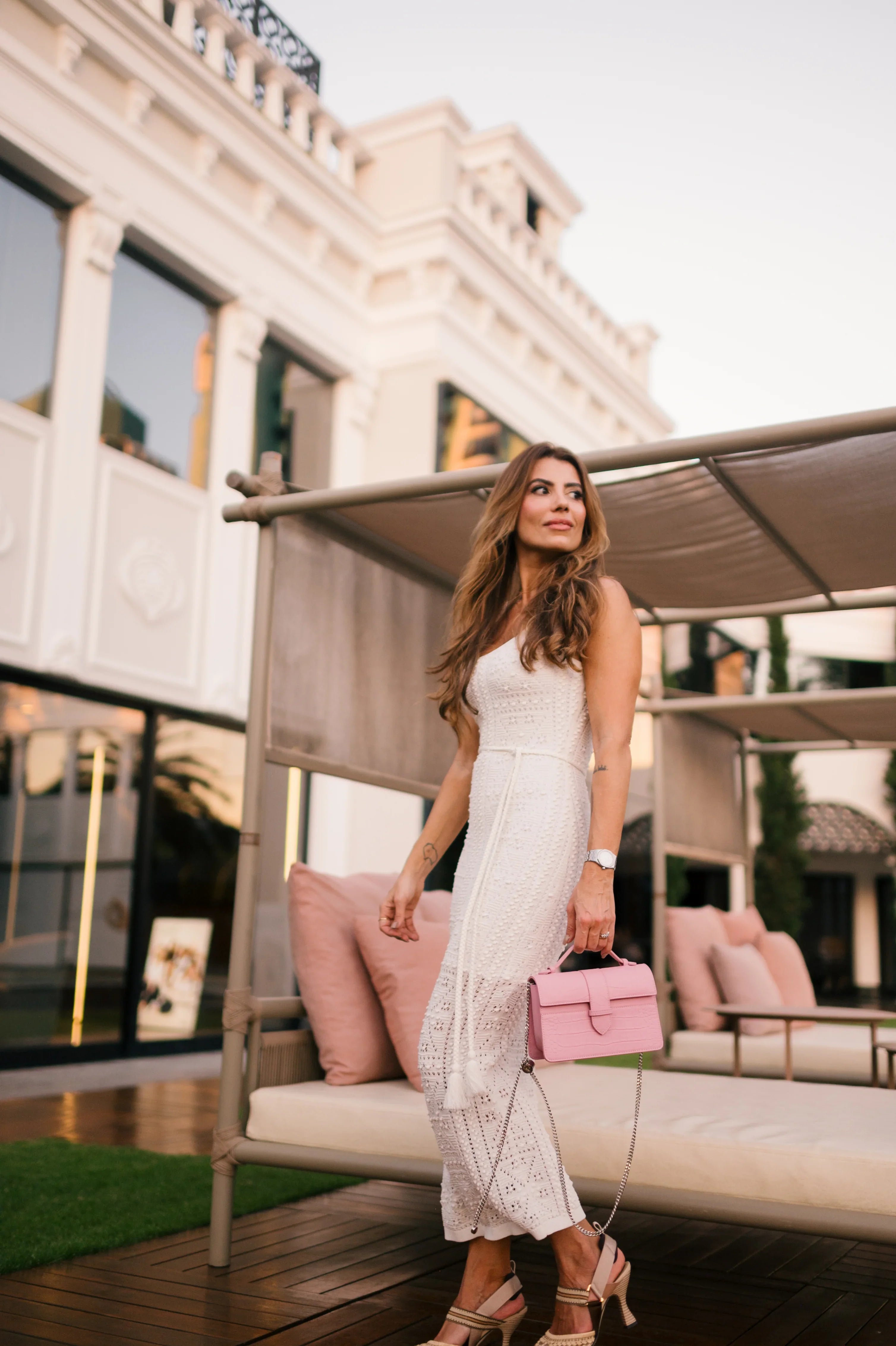 Bolsa Lille Croco Rosa