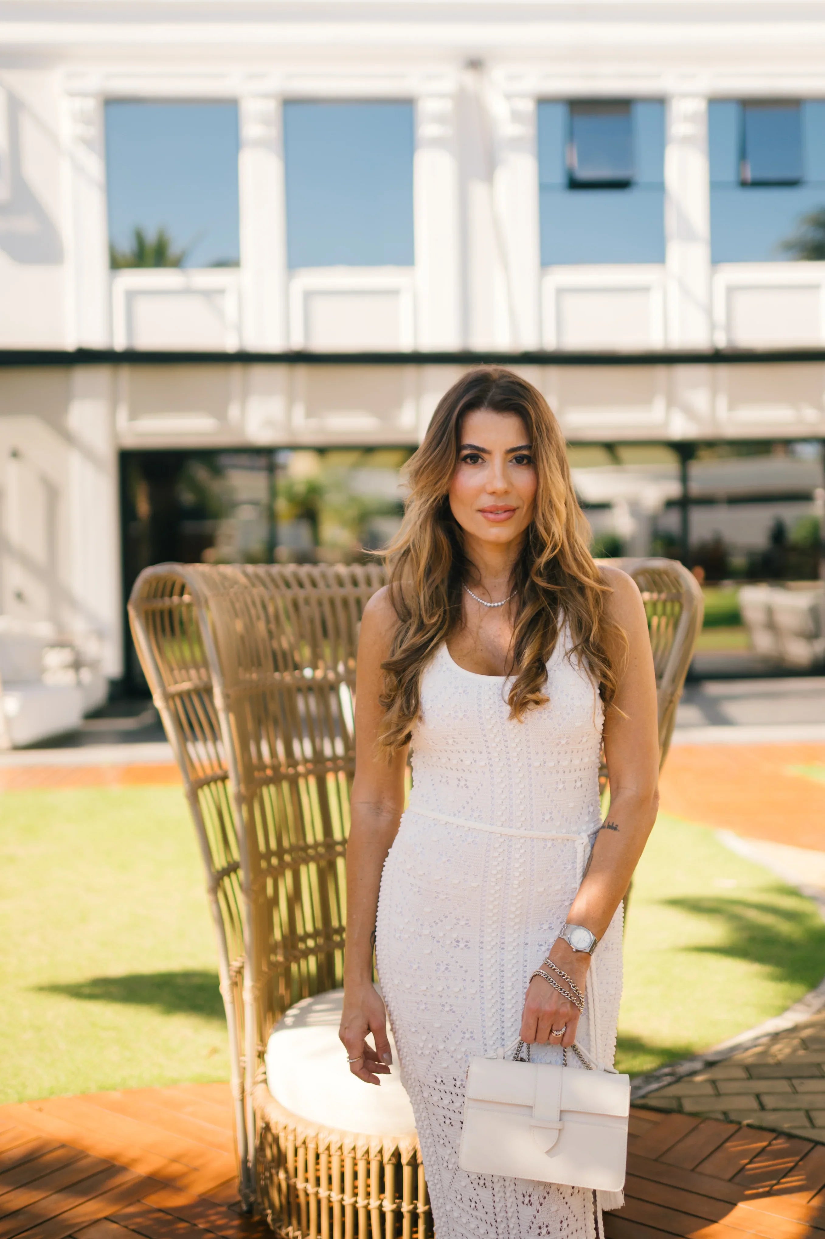 Bolsa Lille Branca couro Epsom