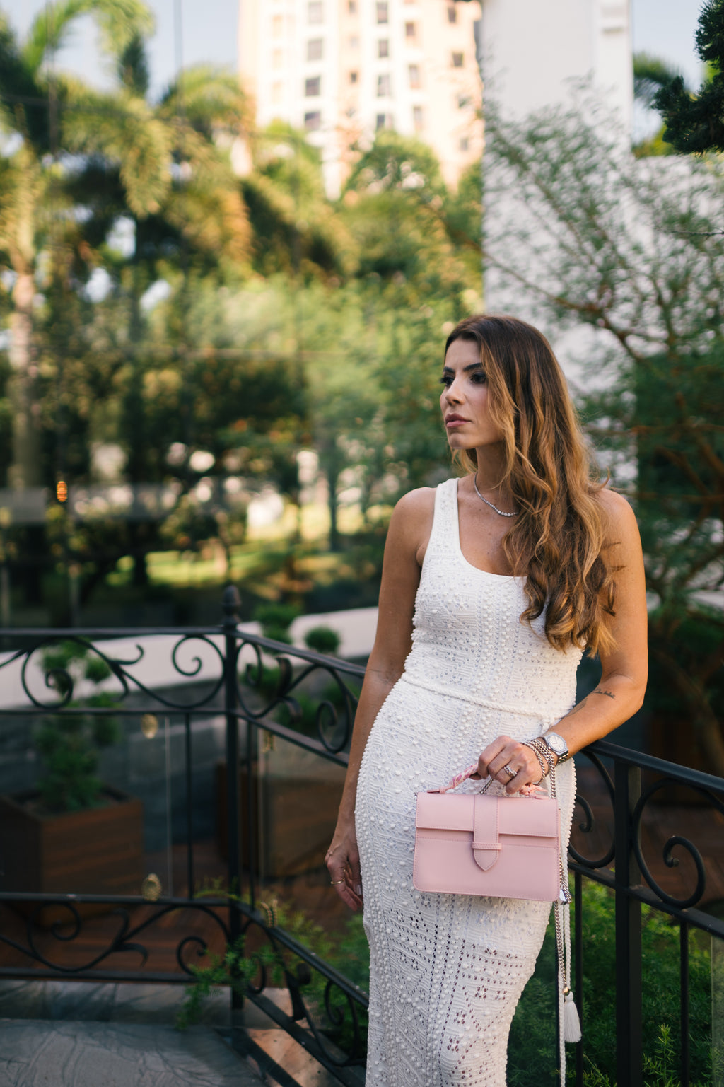 Bolsa Lille Blush Couro Epsom