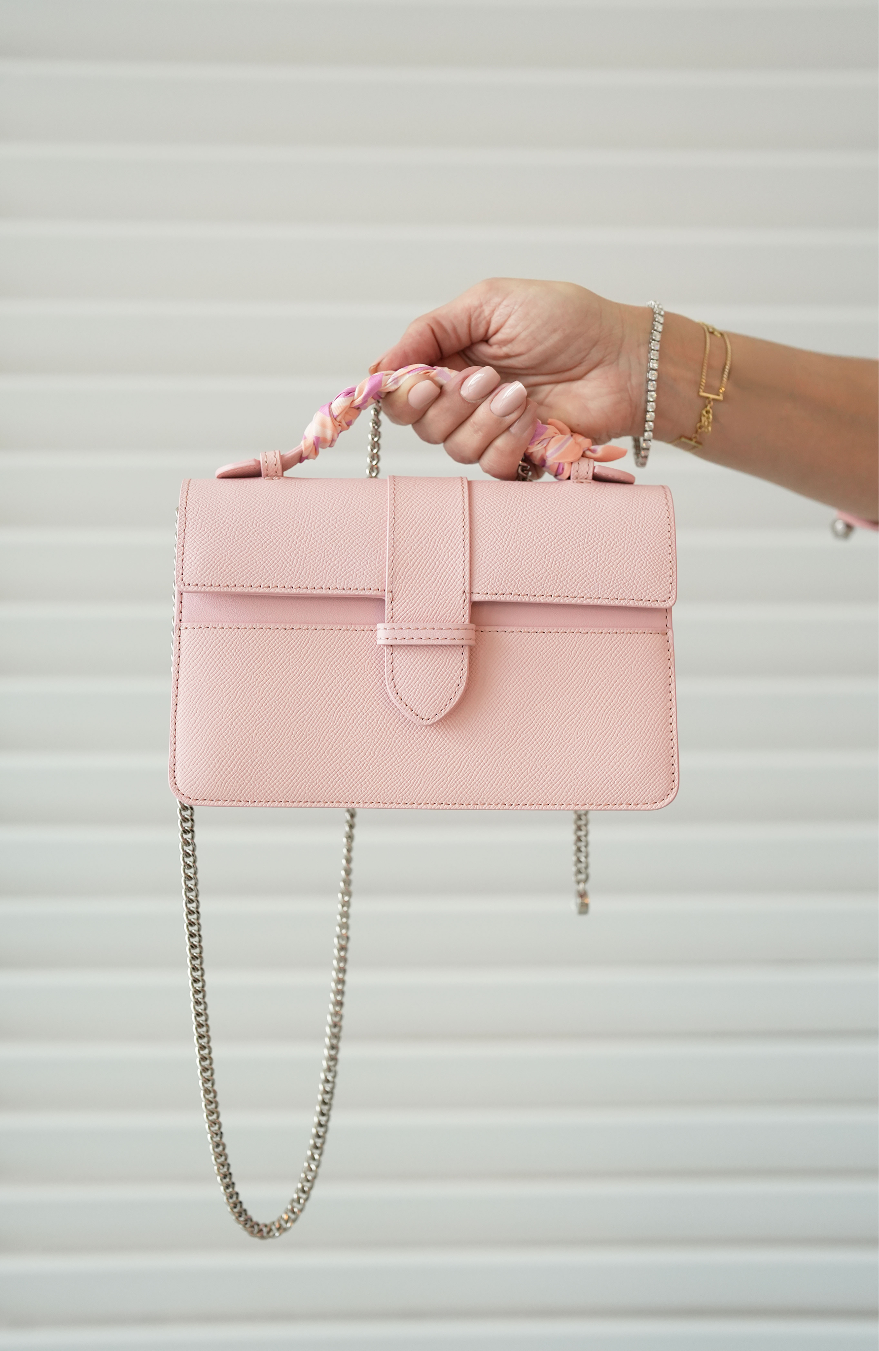 Bolsa Lille Blush Couro Epsom