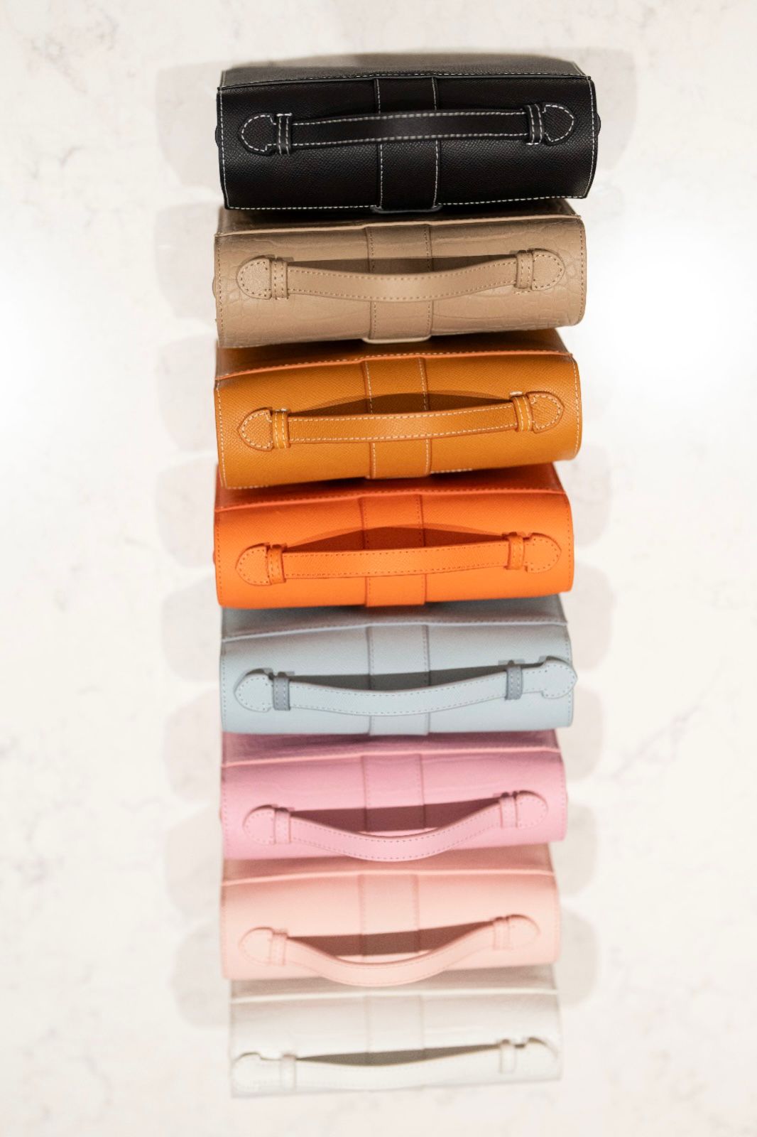 Bolsa Lille Azul couro Epsom