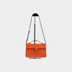 Bolsa Lille Laranja couro Epsom