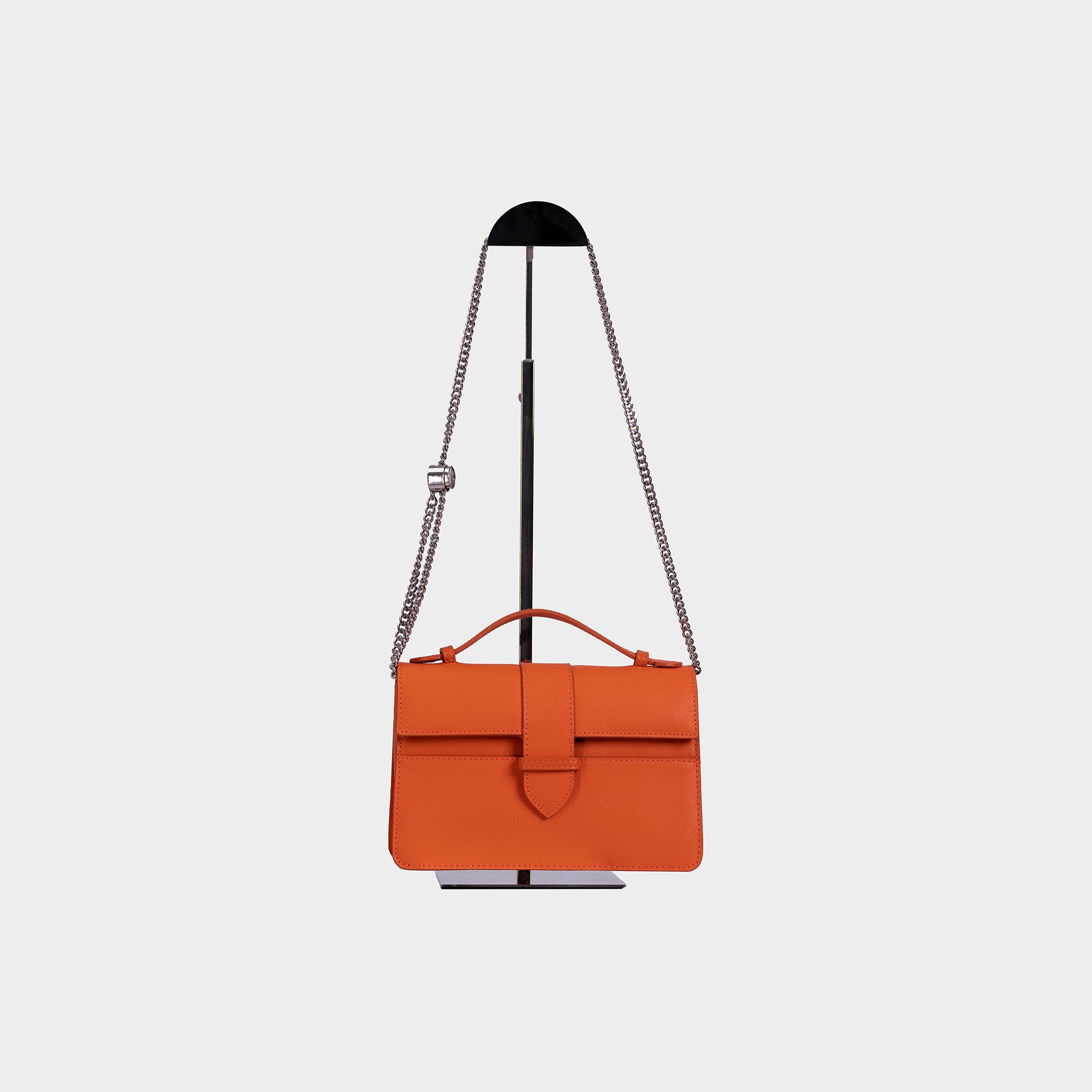 Bolsa Lille Laranja couro Epsom