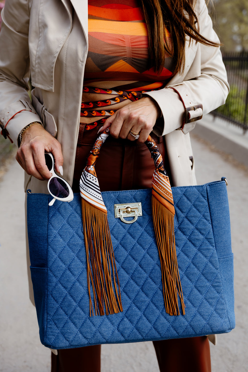 Bolsa Saint Tropez Média Jeans Escuro