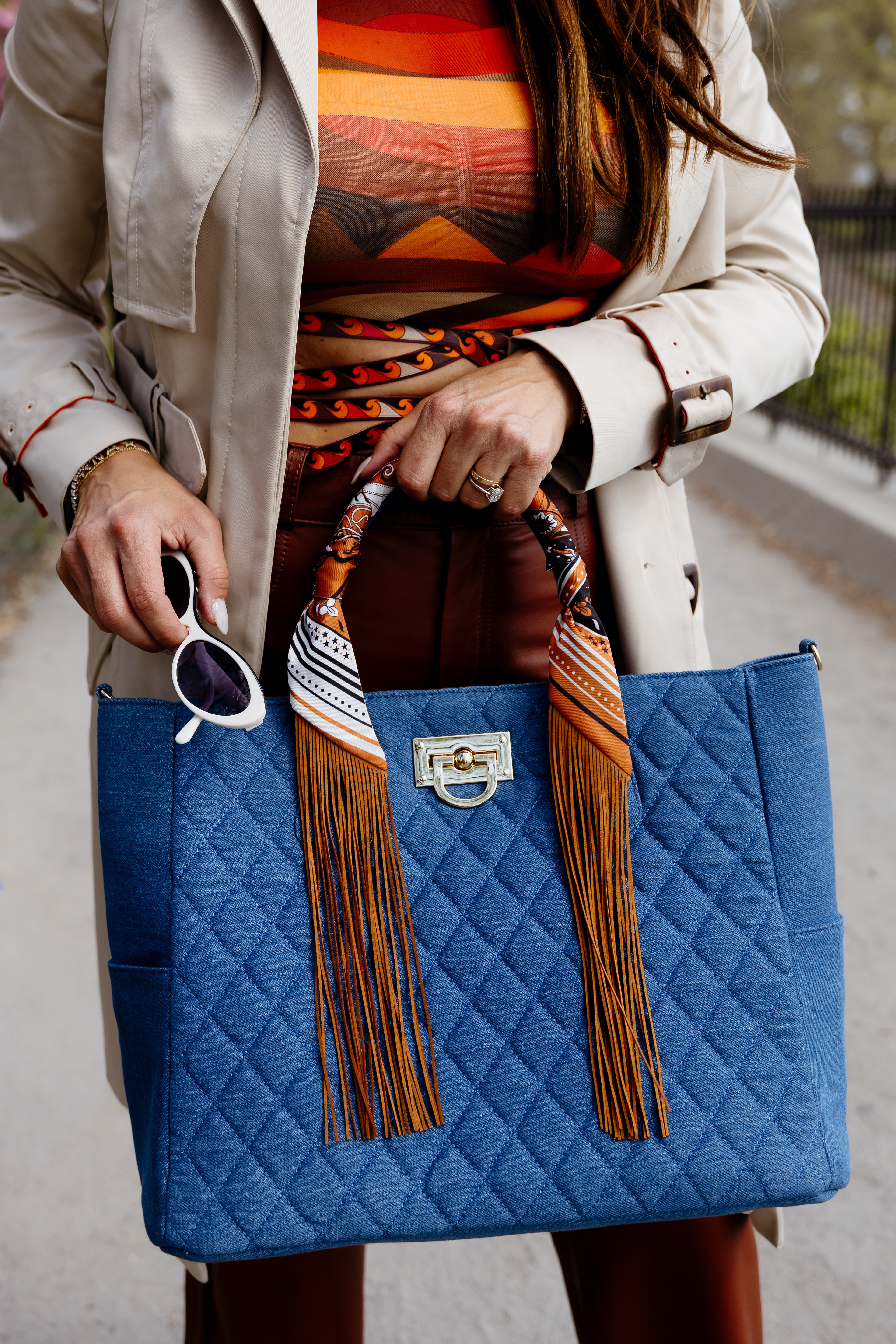 Bolsa Saint Tropez Média Jeans Escuro