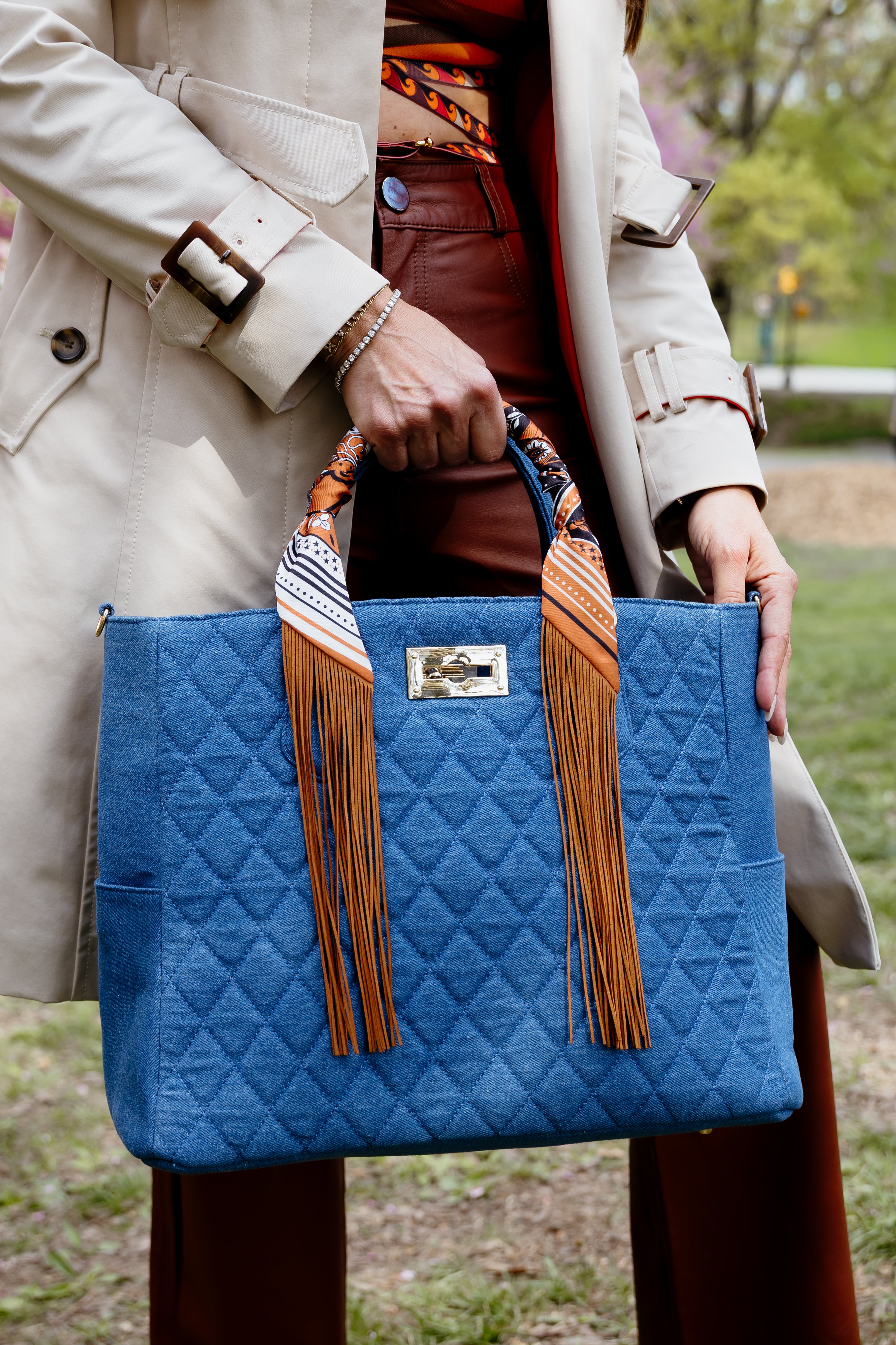 Bolsa Saint Tropez Média Jeans Escuro